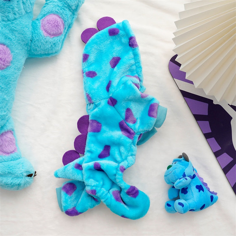 Roupa para Gato e Cachorro de Inverno - Dinossauro Azul - Kaype Store