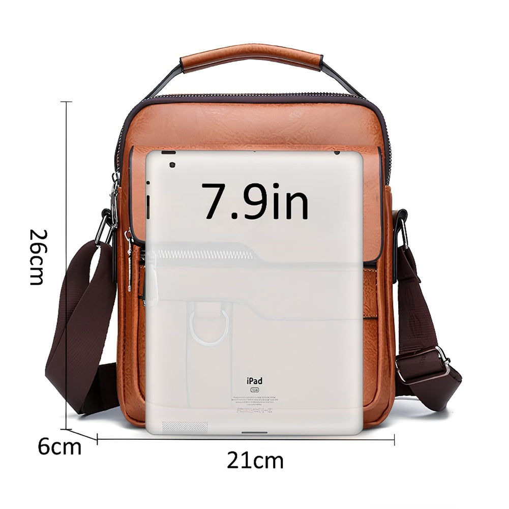 Bolsa Tiracolo Retrô Masculina de Couro - Promoção Leve Carteira de Brinde - Kaype Store