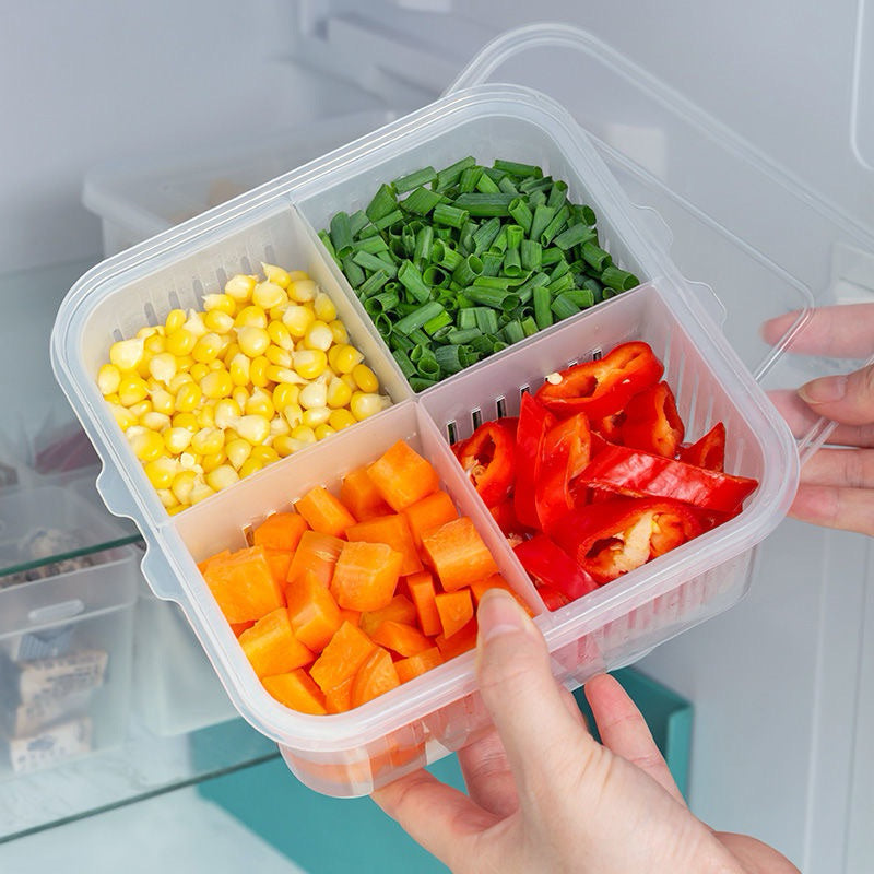 Caixa de Conservação Transparente com 6 Divisórias - Organize sua Cozinha com Eficiência - Kaype Store