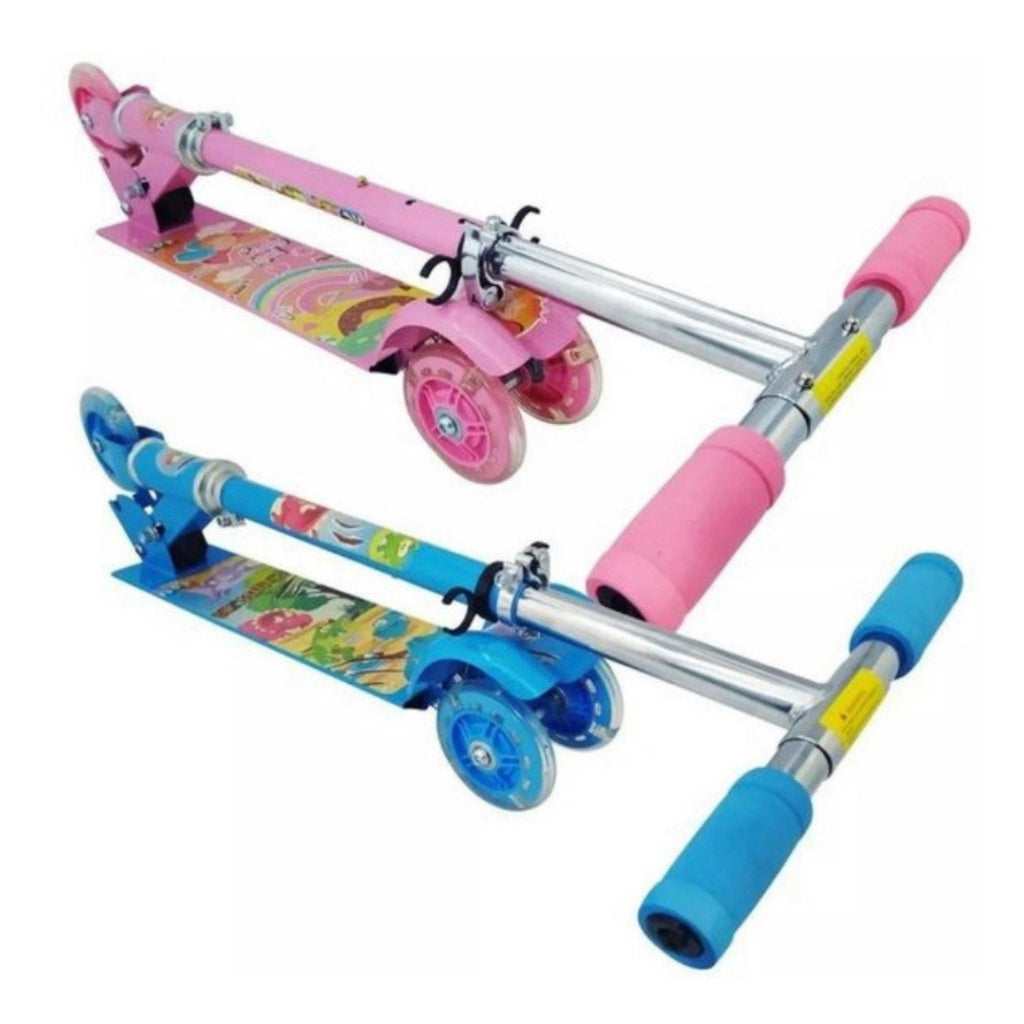 Patinete Infantil 3 Rodinhas com Luz LED e Freio Ajustável Até 50kg - Kaype Store