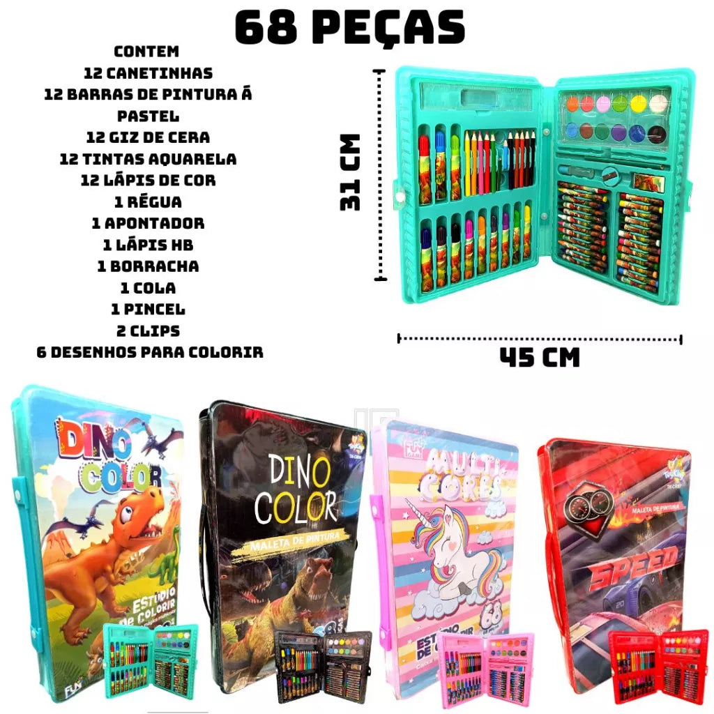 Estojo Maleta Pintura Infantil: Liberte a Criatividade dos Pequenos Artistas - Kaype Store