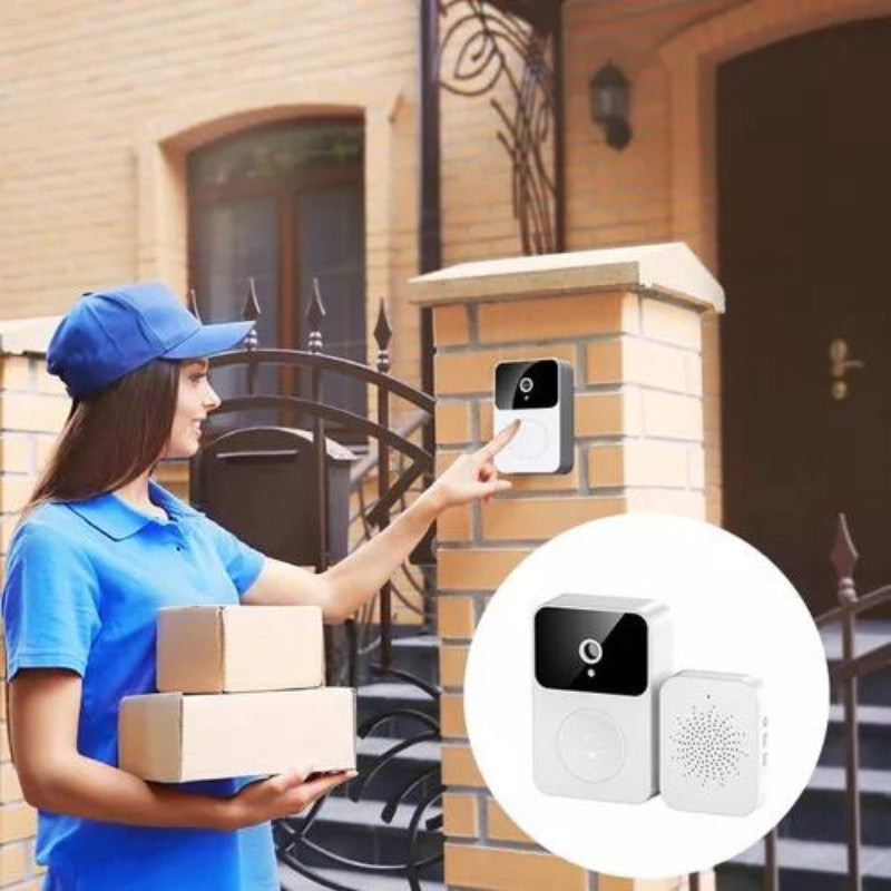 Campainha Com Câmera Vídeo Porteiro Sem Fio Wi-Fi HD Inteligente Smart Home - Kaype Store