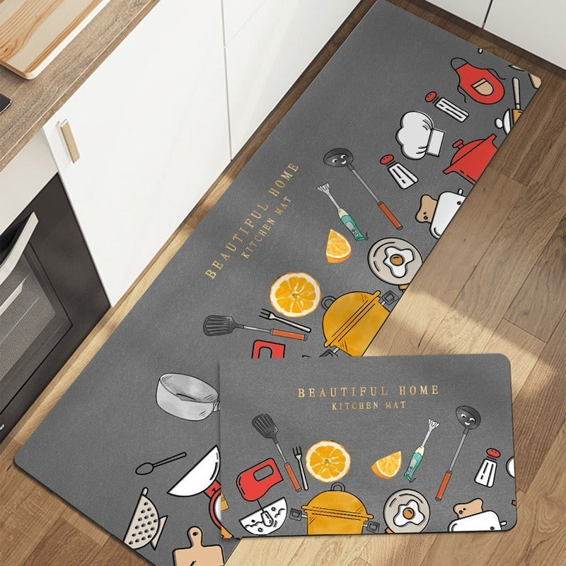 Passadeira Emborrachada Para Cozinha - Kit com 2 Peças