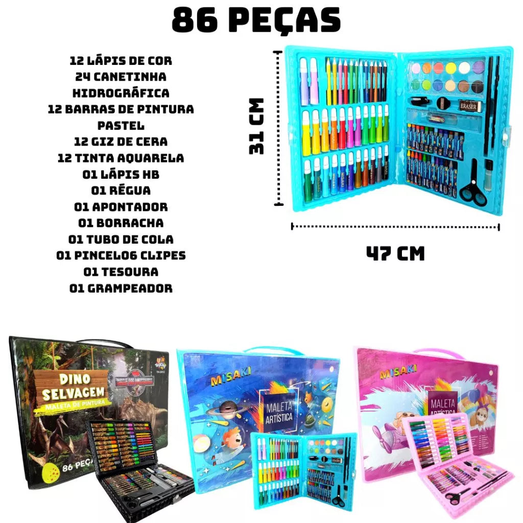 Estojo Maleta Pintura Infantil: Liberte a Criatividade dos Pequenos Artistas - Kaype Store