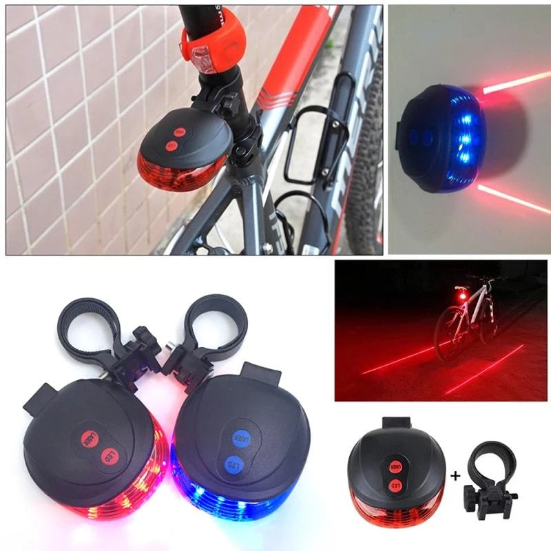 Lanterna Traseira de Bicicleta com LED e Laser - A Prova Dágua - Kaype Store