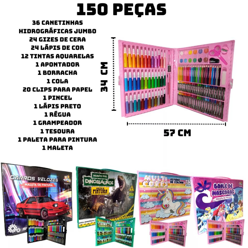 Estojo Maleta Pintura Infantil: Liberte a Criatividade dos Pequenos Artistas - Kaype Store