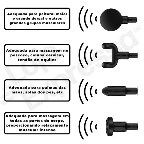 Massageador Elétrico Profissional 4 em 1