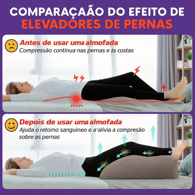 Almofada Inflável para Elevação de Pés e Pernas – Descanso e Conforto Ergonômico | Kaype Store