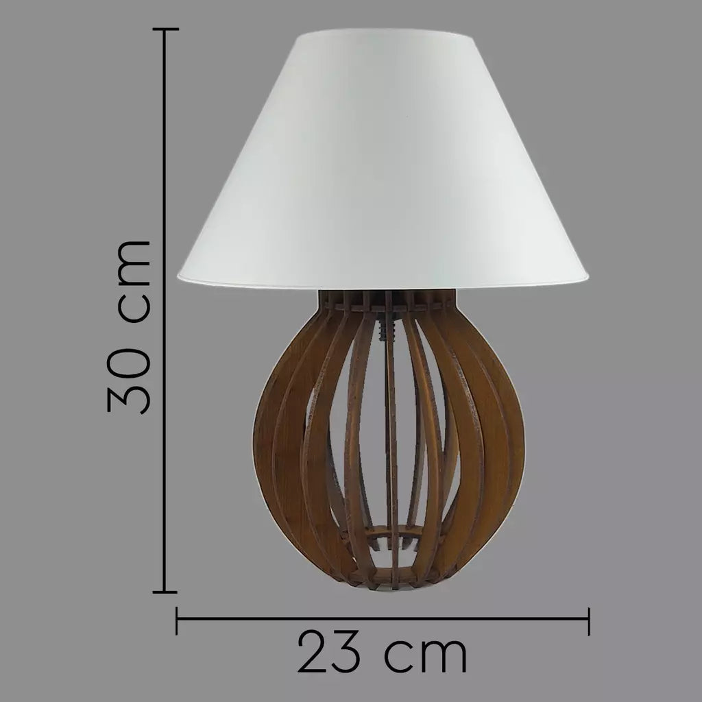 Kit 2 unidades Abajur La Finesse Cupula Branco - Luminária Para Decoração Quarto e Sala - Kaype Store