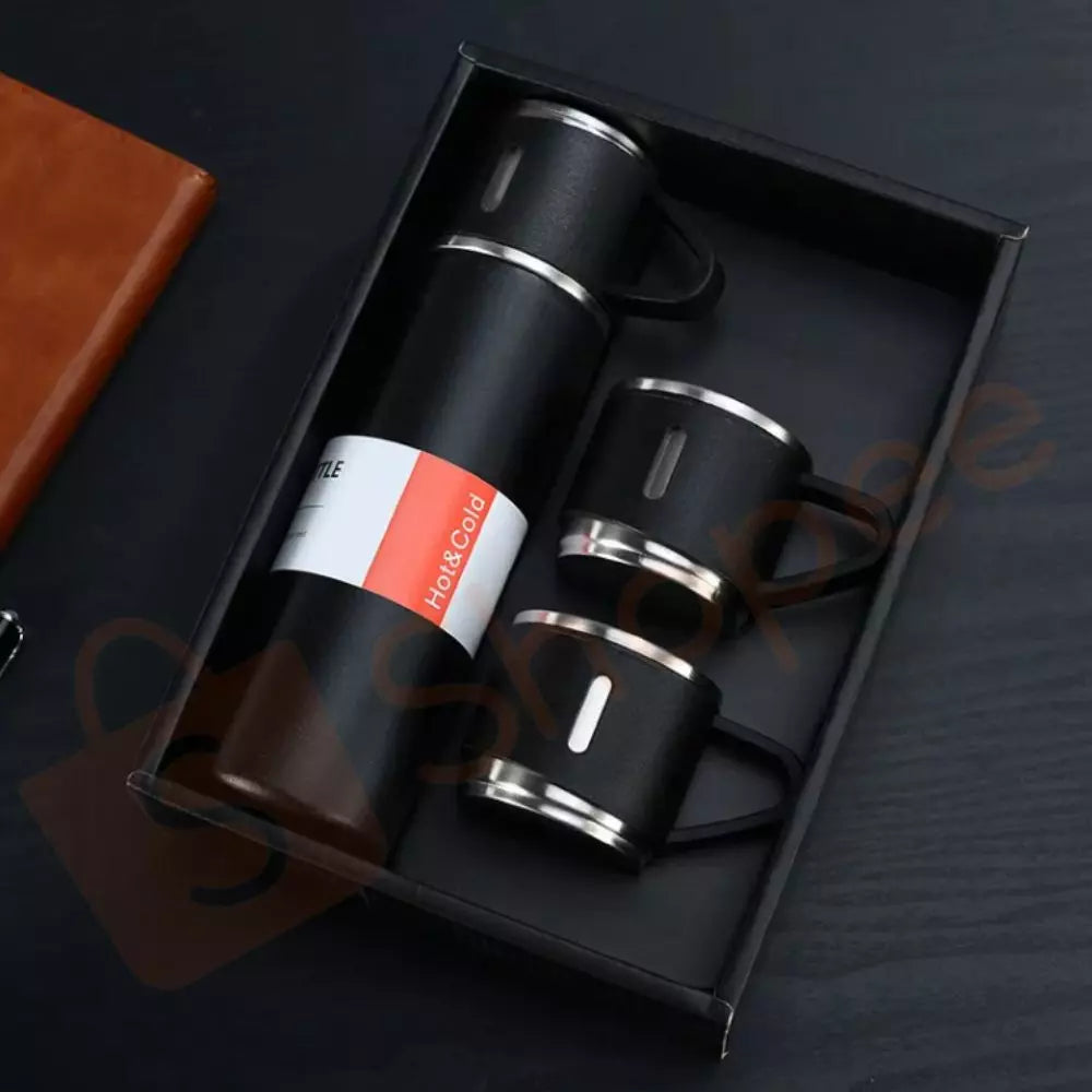 Kit Garrafa Térmica em Aço Inox com Copo: Elegância e Eficiência a Cada Gole - Kaype Store