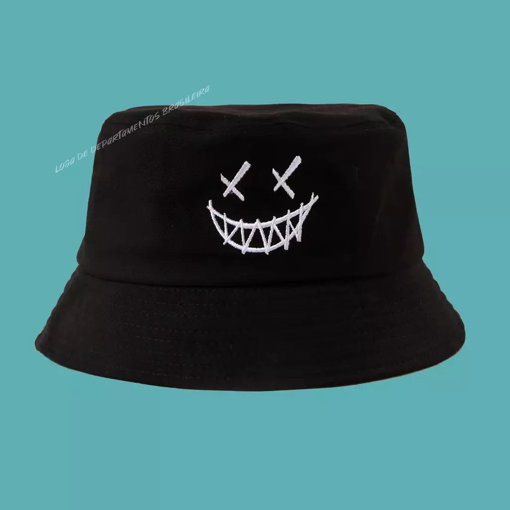 Boné Chapéu Bucket Hat Smile Sorriso