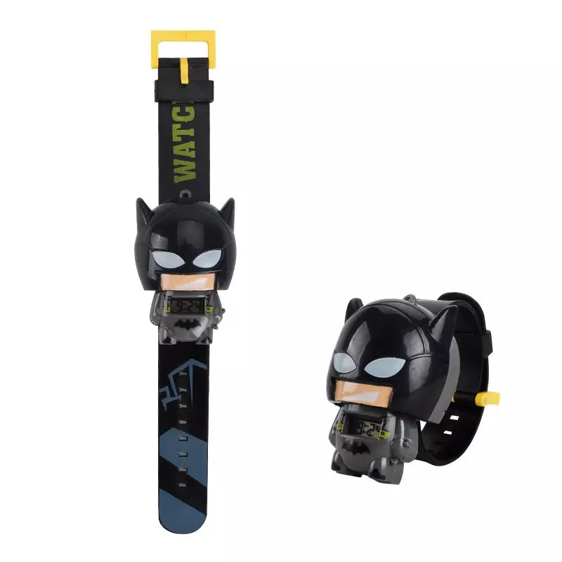 Super Relógio Infantil Herois - Homem Aranha, Homem de Ferro, Capitão America, Hulk e Batman - Kaype Store