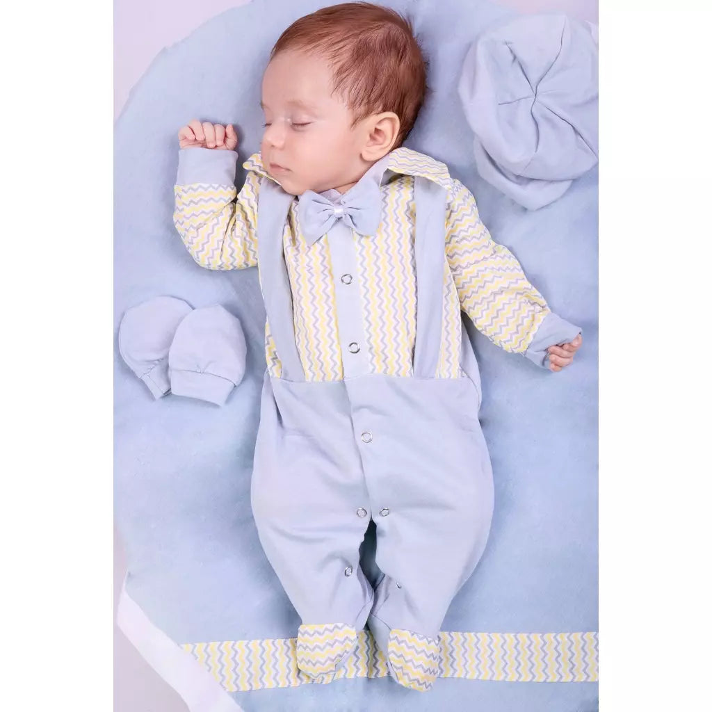 Saida de Maternidade Para Bebe Menino - 4 Peças - Kaype Store