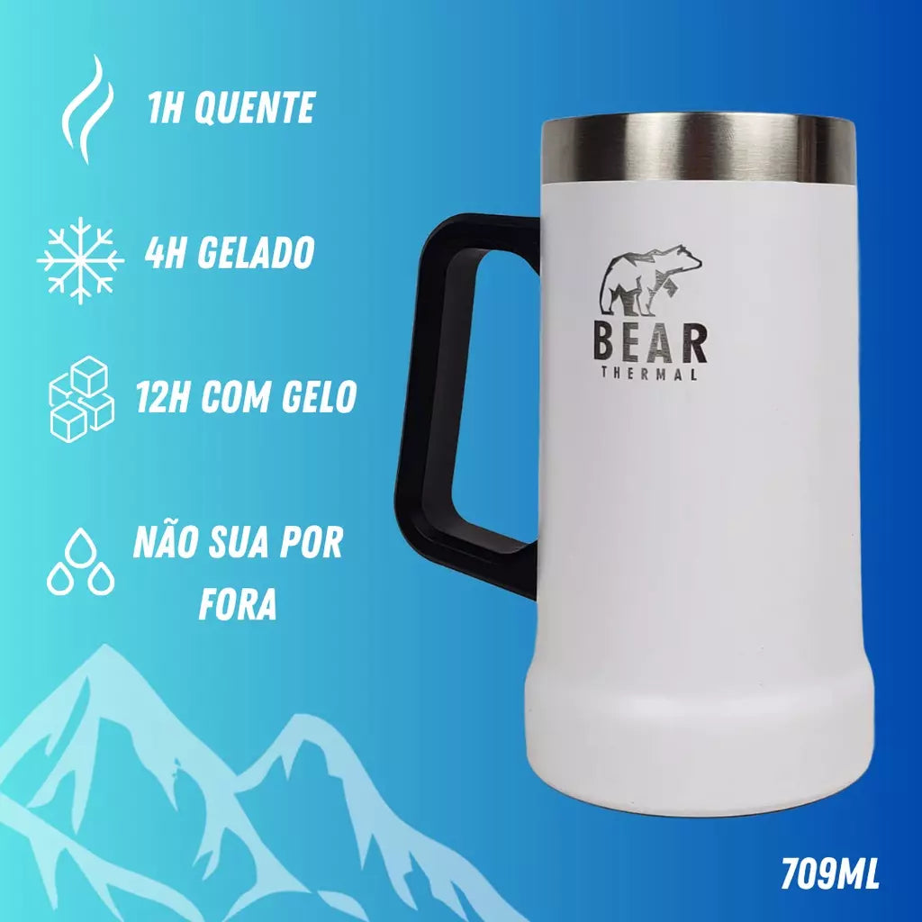 Caneca térmica Personalizada com Time e Nome 709 Ml - Kaype Store