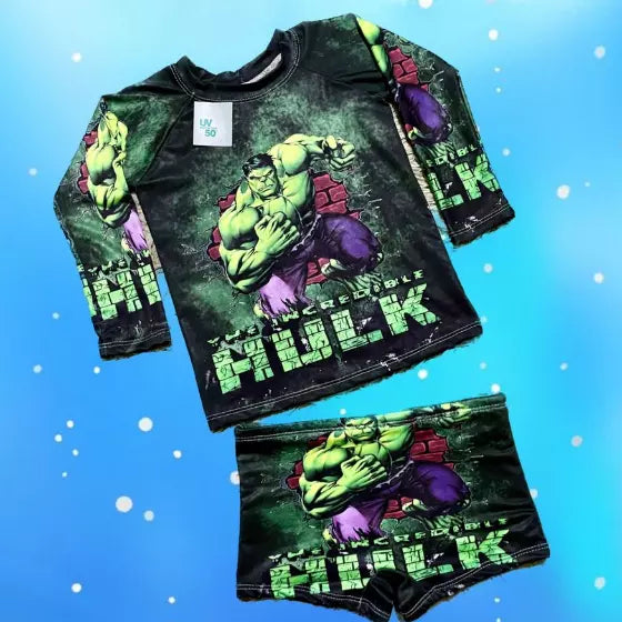 Conjunto Verão Infantil Masculino - Sunga e Camisa Térmica de Proteção Solar UV50 - Kaype Store