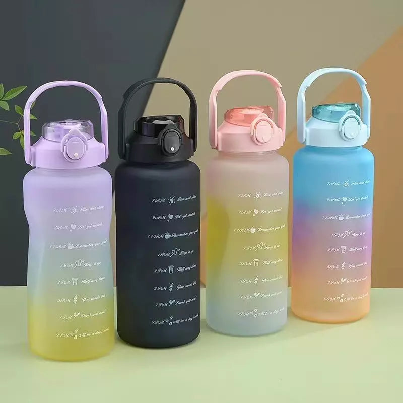 Kit 3 Garrafas Motivacionais Fitness: Hidratação e Inspiração para o Seu Dia - Kaype Store