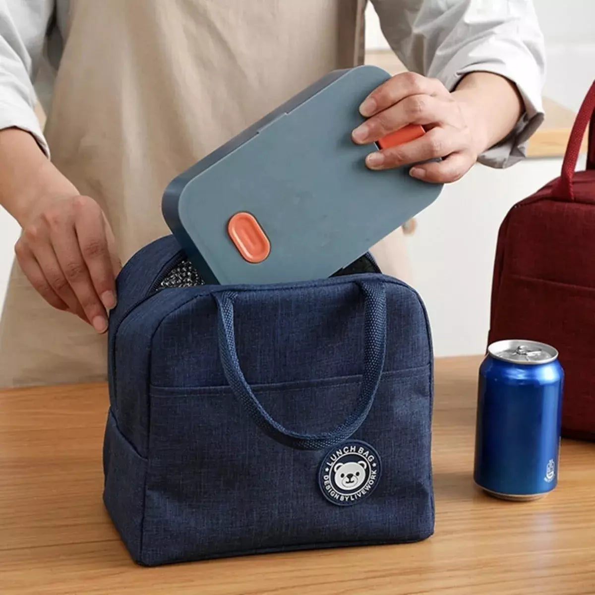 Bolsa Lancheira Térmica Portátil Com Isolamento Térmico - Cor Aleatória - Kaype Store