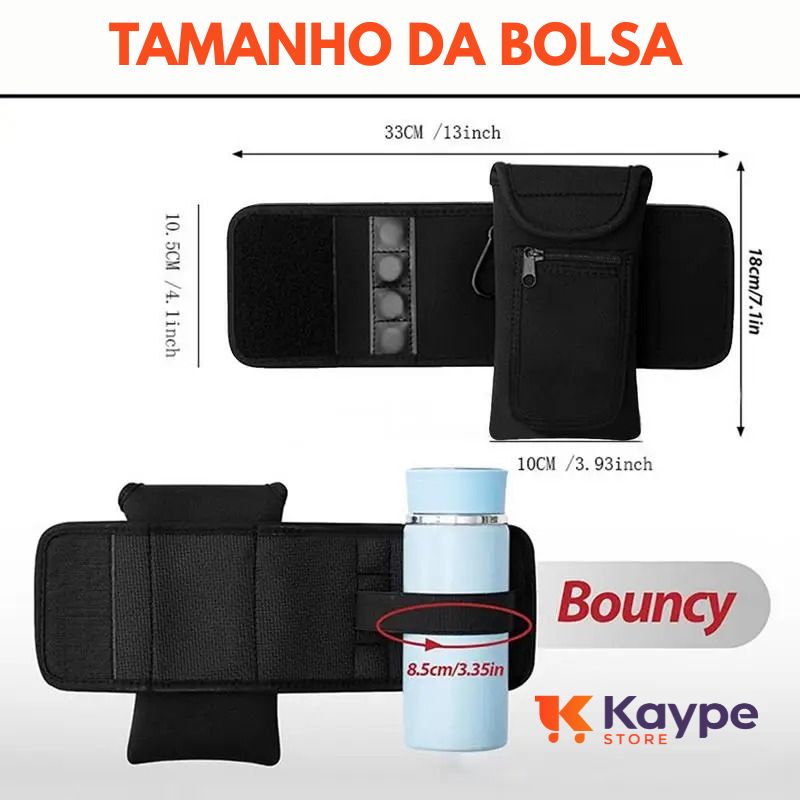 Bolsa Magnética para Garrafa de Água com Suporte para Celular - MagneticFit | Kaype Store