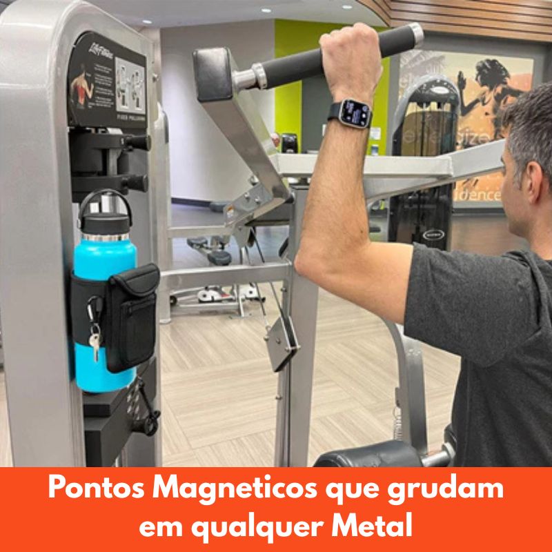 Bolsa Magnética para Garrafa de Água com Suporte para Celular - MagneticFit | Kaype Store