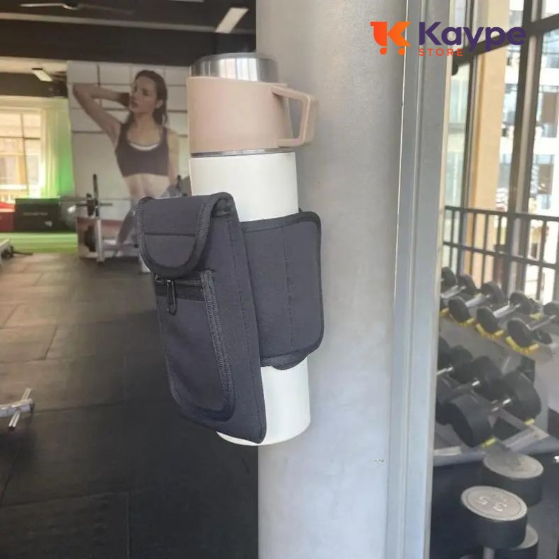 Bolsa Magnética para Garrafa de Água com Suporte para Celular - MagneticFit | Kaype Store