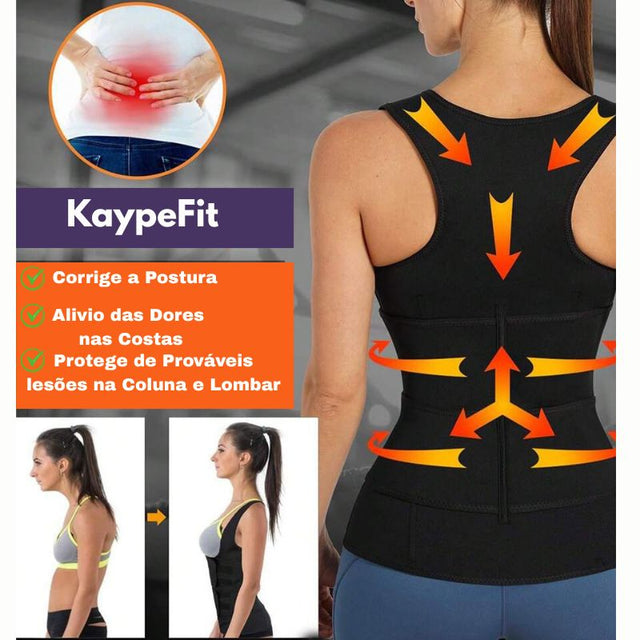 Cinta Modeladora Colete com Suporte Lombar - KaypeFit | Kaype Store