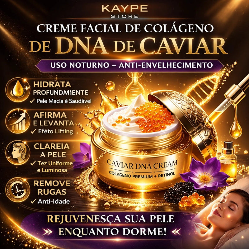 Creme Facial de Colágeno de DNA de Caviar - Uso Noturno | Kaype Store