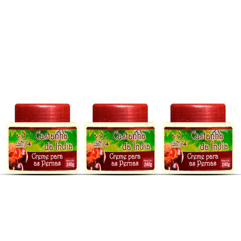 Creme Castanha da Índia para Pernas Cansadas 240g – Kit com 3 | Kaype Store