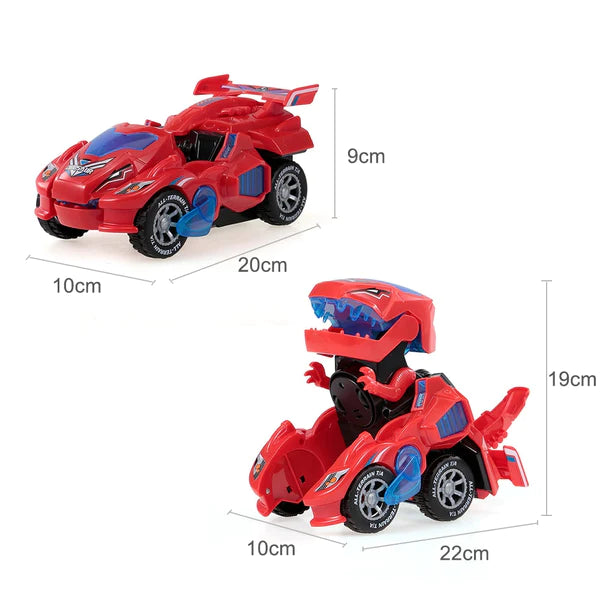 DinoCar - Carro Robô Dinossauro Transformers Eletrico com Luz e Música - Kaype Store