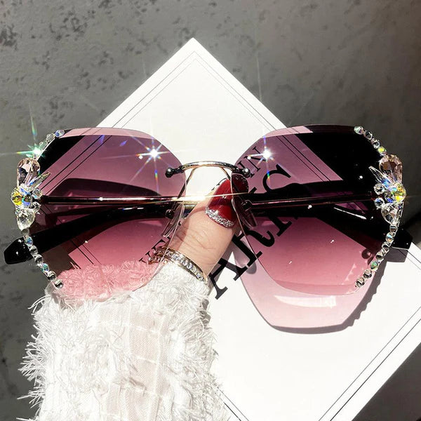Óculos De Sol Feminino Com Lentes Gradiente Vintage - UV400 - Kaype Store