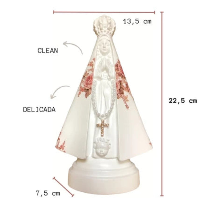 Imagem Nossa Senhora Aparecida Floral 22cm | Kaype Store