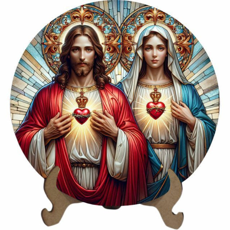 Mandala Sagrado Coração de Jesus e Imaculado Coração de Maria