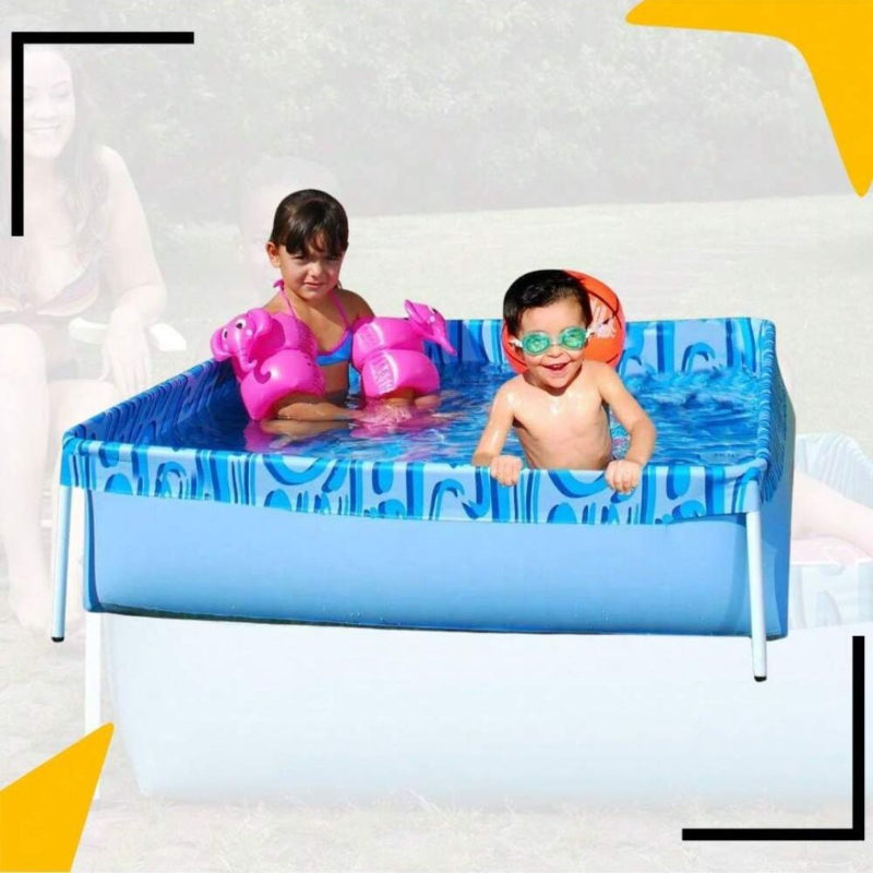 Piscina Infantil Quadrada Estrutural PVC 400 Litros - Kaype Store