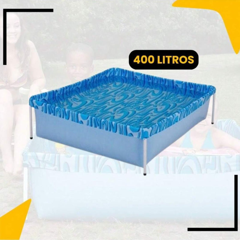 Piscina Infantil Quadrada Estrutural PVC 400 Litros - Kaype Store