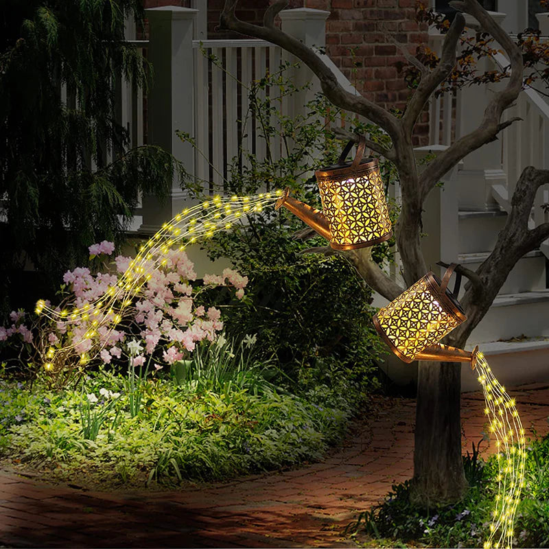 Luminária Solar Regador Encantado Premium - Decoração de Jardim Mágico - LumenPlant