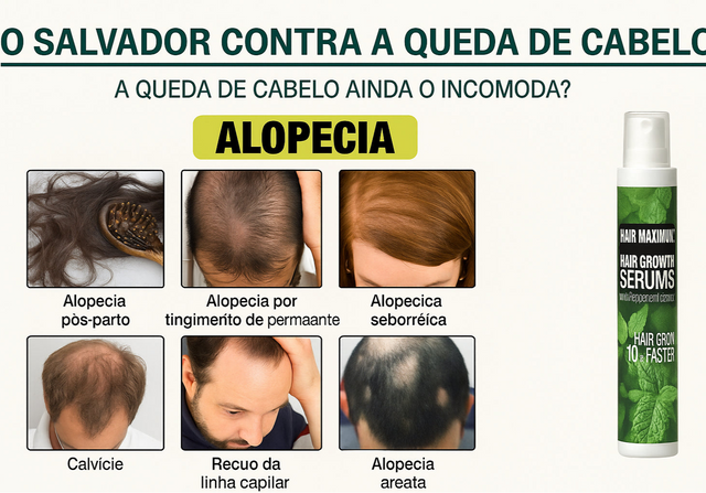 Spray para Crescimento Capilar KaypeStore - Solução para Queda de Cabelo