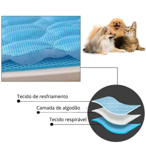 Tapete Gelado Refrescante para Pet: Cachorro e Gato - Kaype Store
