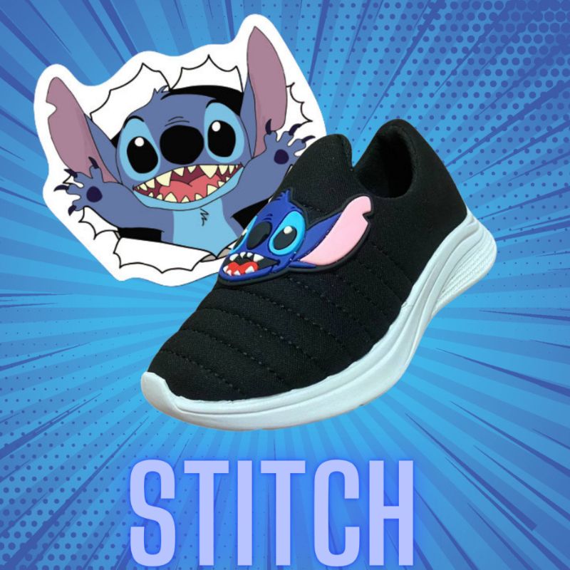 Tênis Infantil Calce Fácil - Stitch - Confortável, Macio e Antiderrapante