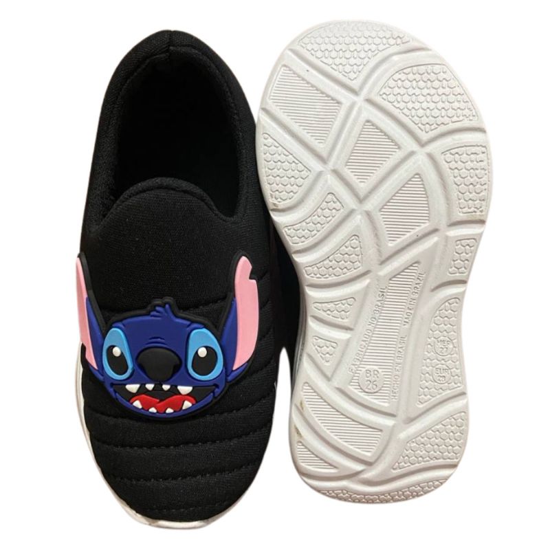 Tênis Infantil Calce Fácil - Stitch - Confortável, Macio e Antiderrapante
