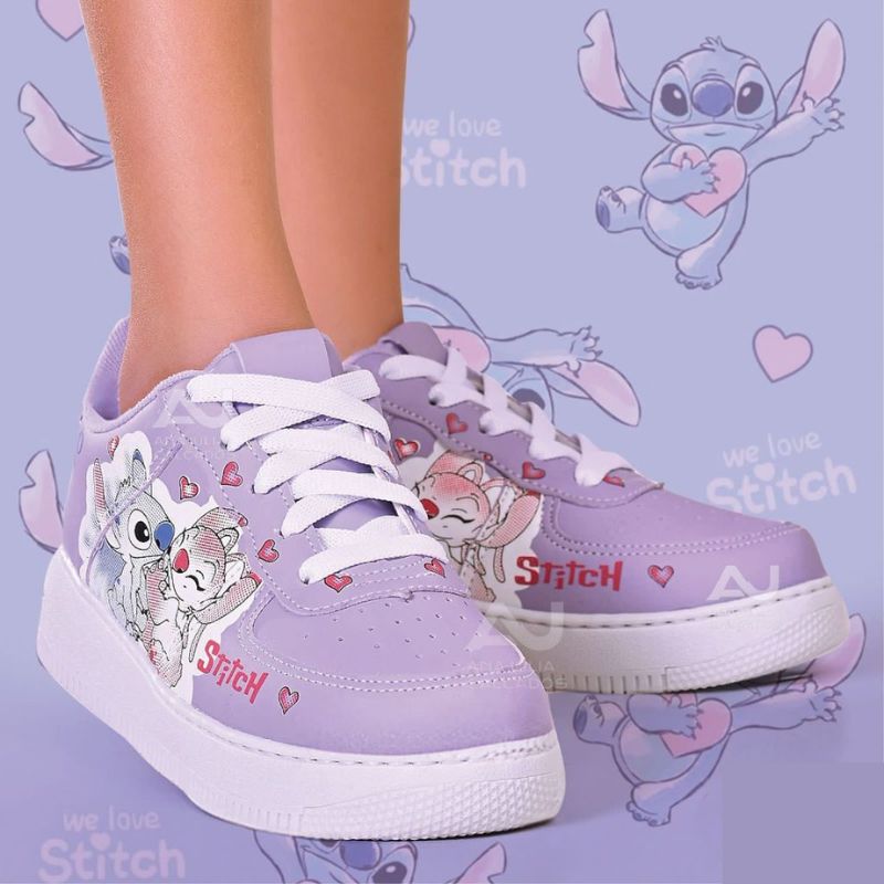 Tênis Infantil Feminino Stitch - Confortável e Estiloso para Meninas