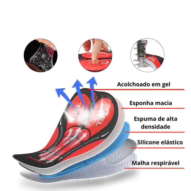 Short de Ciclismo Respirável com Almofada 5D para Alto Desempenho - Kaype Store