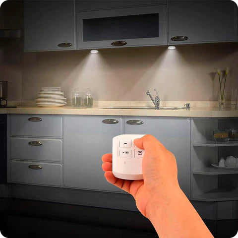 Kit 3 Lâmpadas de Led Spot Sem fio - Acompanha Controle Remoto
