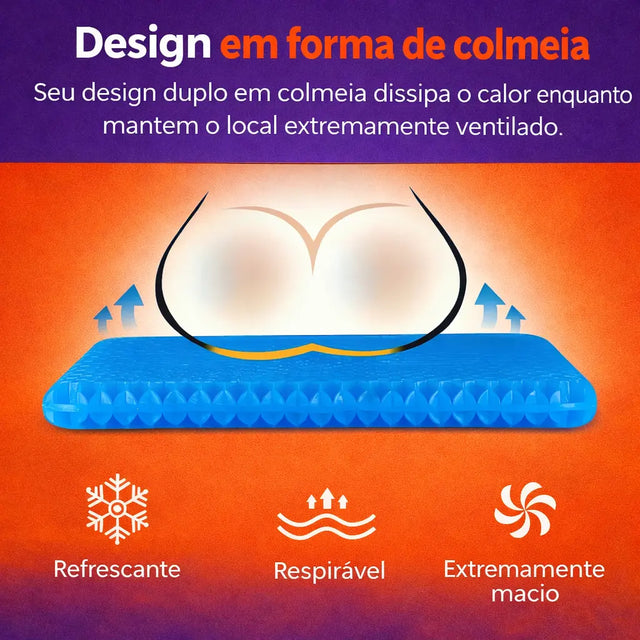 Almofada de Assento em Gel: Alívio Imediato para Dores no Cóccix e Hidratação Confortável