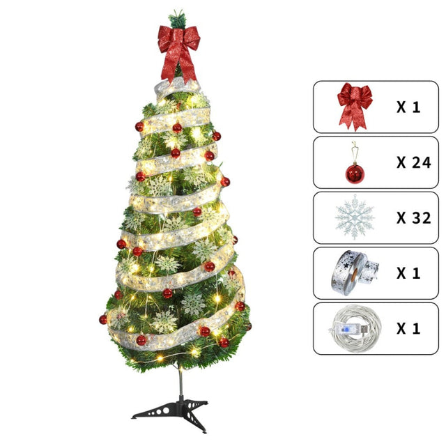 arvore de Natal Decorada Completa – Enfeites + Pisca | Kaype Store