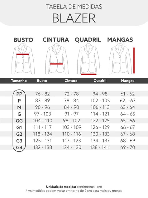 Blazer Feminino Alongado Gola Notch - Kaype Store
