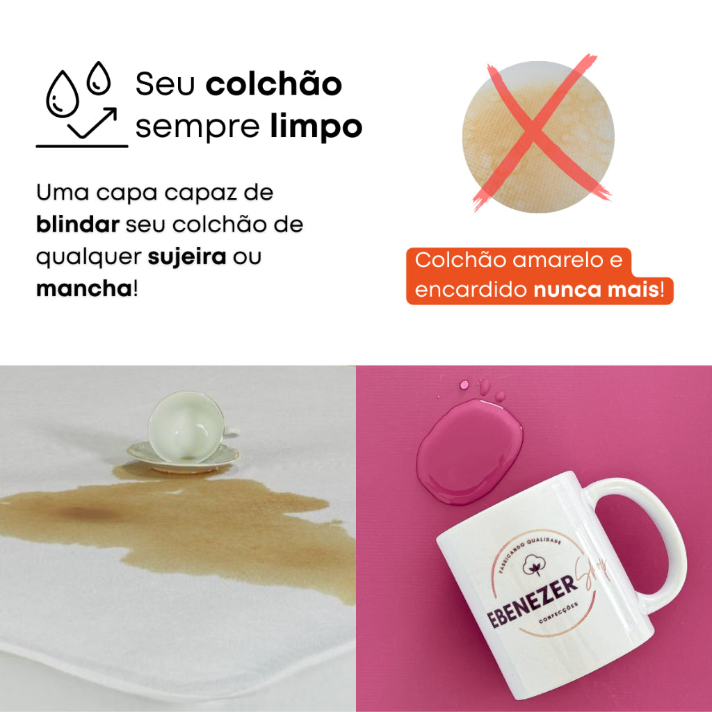 Capa Colchão Impermeável Antialérgica - Protetor Segura Xixi | Kaype Store