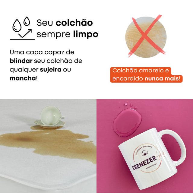 Capa Colchão Impermeável Antialérgica - Protetor Segura Xixi | Kaype Store