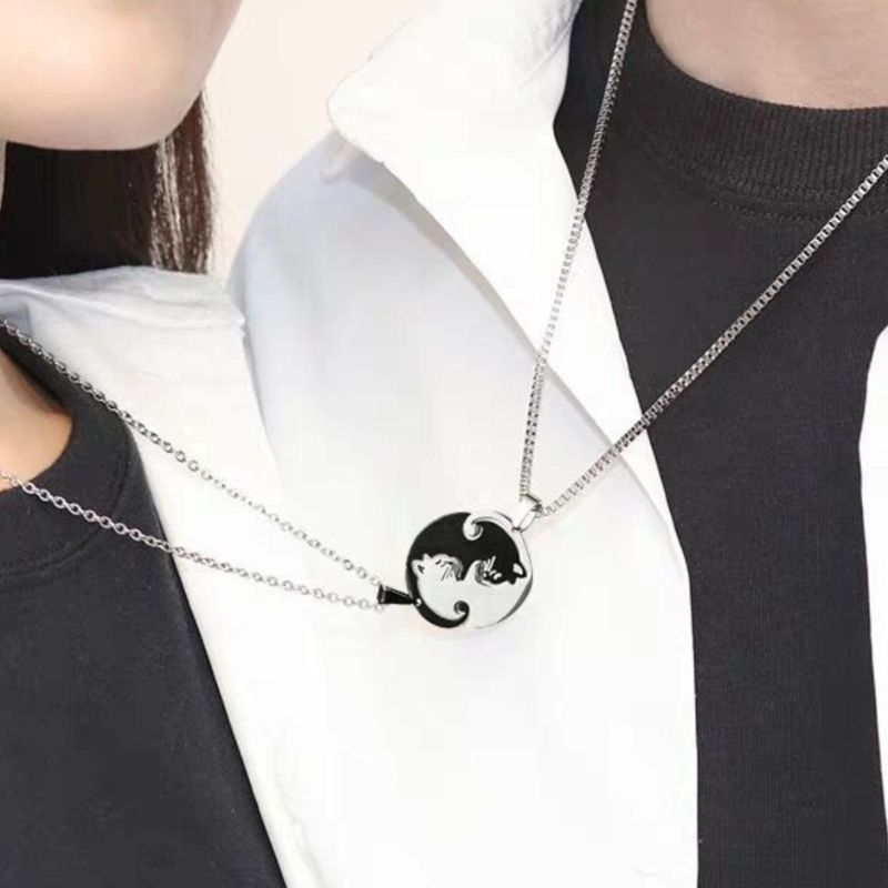 Colar Casal de Gato Yin e Yang - Kaype Store