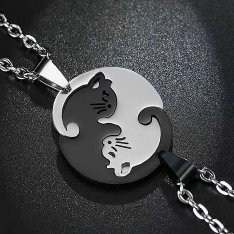 Colar Casal de Gato Yin e Yang - Kaype Store