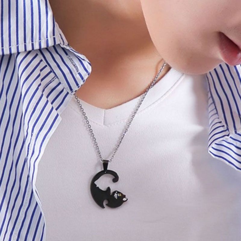 Colar Casal de Gato Yin e Yang - Kaype Store