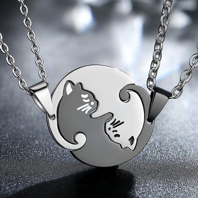 Colar Casal de Gato Yin e Yang - Kaype Store